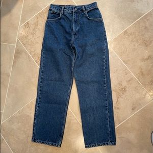 NEW LEGENDS denim blue jeans Boys 12 R  straight leg snap close EUC cotton